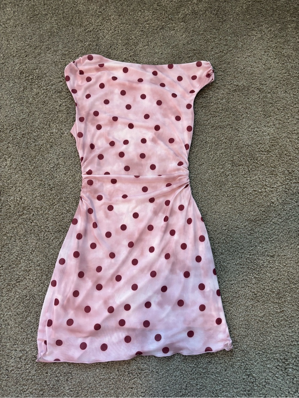 wild fable Pink Dress with Red Polka Dots